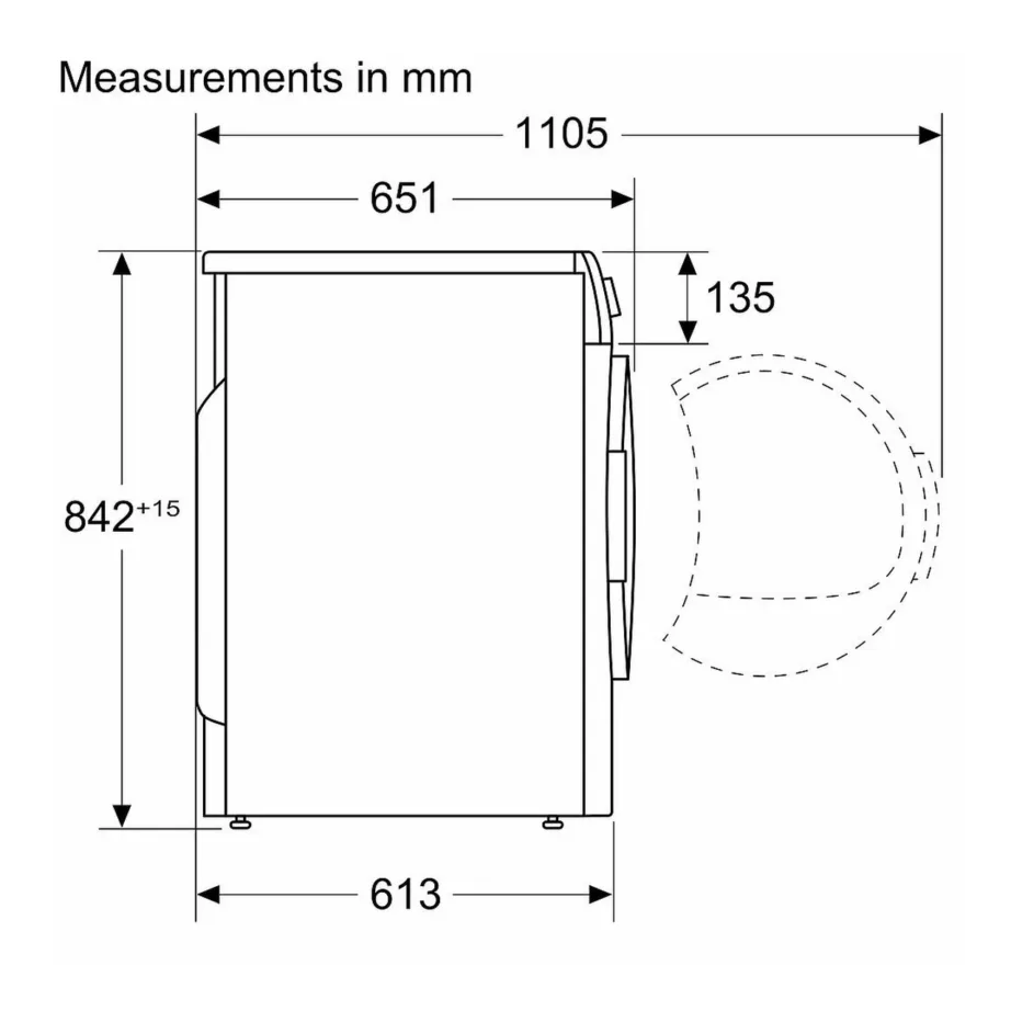 9 kg soojuspumba kondenskuivati Bosch WQB246DLSN, A+++ / uus klass B, 56 dB, valge, vabaltseisev, 60 cm lai, isepuhastuv kondensaator, Wi‑Fi – 5
