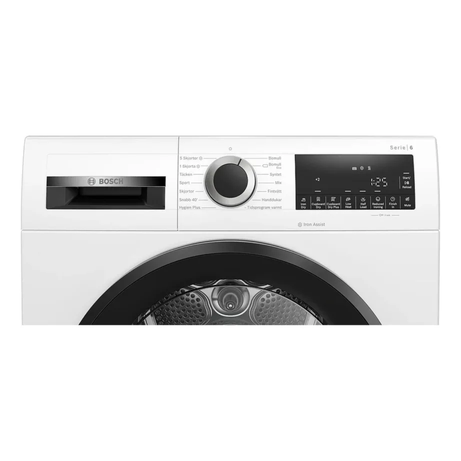 9 kg soojuspumbaga kondentskuivati BOSCH WQG245AESN, A++ (uus klass E), vabaltseisev, inverter-mootor, SelfCleaning Condenser, valge, 85x60x61,3 cm, 64 dB - 2
