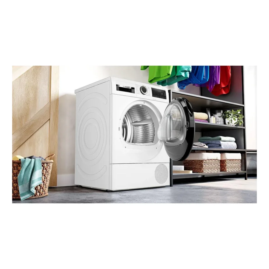 9 kg soojuspumbaga kondentskuivati BOSCH WQG245AESN, A++ (uus klass E), vabaltseisev, inverter-mootor, SelfCleaning Condenser, valge, 85x60x61,3 cm, 64 dB - 3