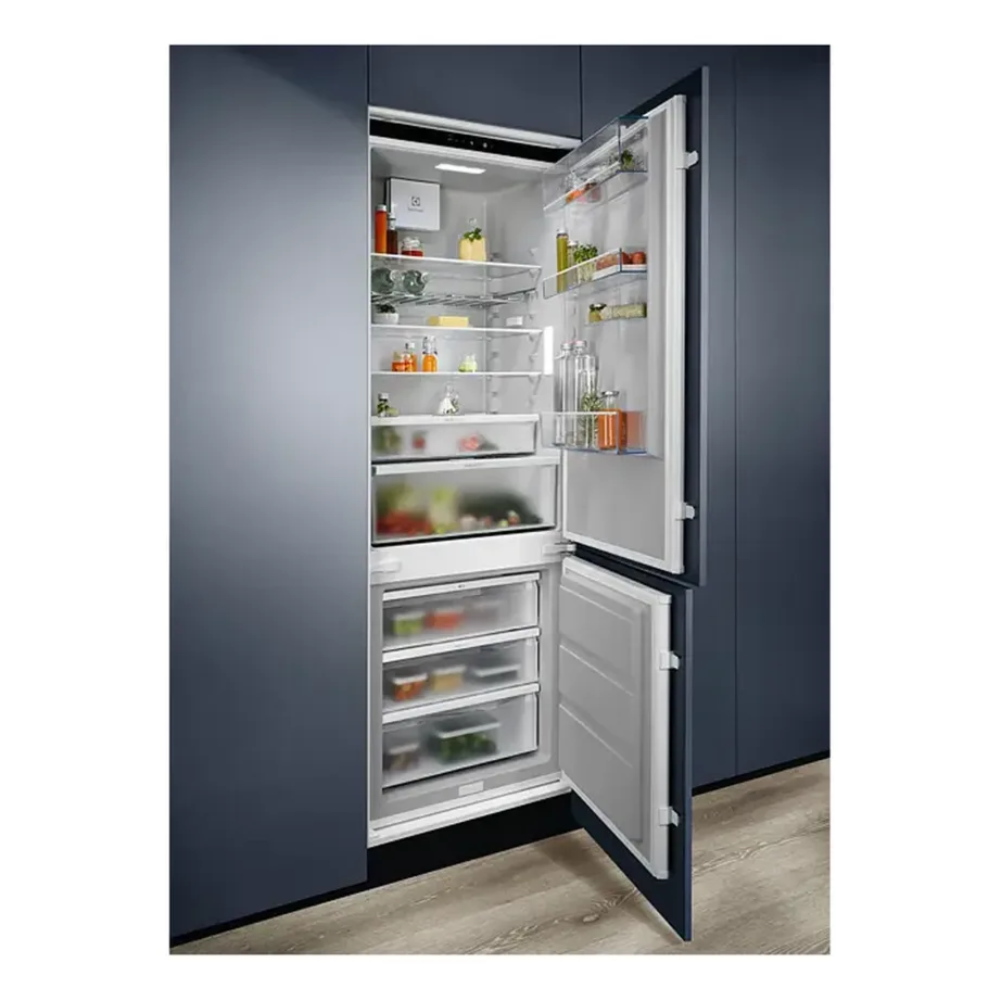 Integreeritav NoFrost külmik-sügavkülmik GreenZone sahtliga ELECTROLUX E7TNGE75S, 70 cm, 284/87 L, E energiaklass, inverterkompressor, liughinged, 35 dB, valge – 2