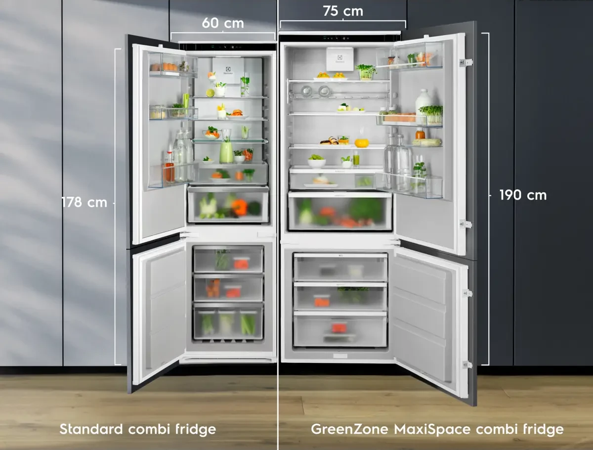 Electrolux E7TNGE75S MaxiSpace suure mahuga integreeritav külmik-sügavkülmik