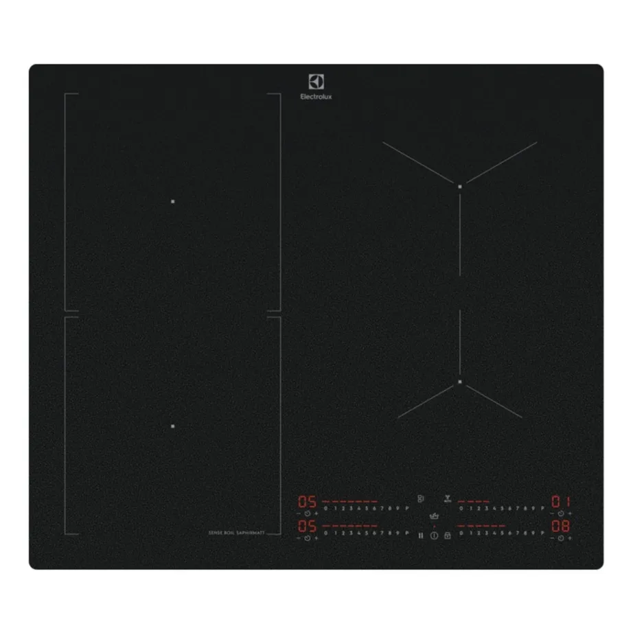 Induktsioonpliidiplaat keeduvee anduriga Electrolux EIS62453IZ, 60 cm, 4 tsooni, matt must SaphirMatt klaas, puutetundlik Slider, PowerBoost, taimer, lapseklukk