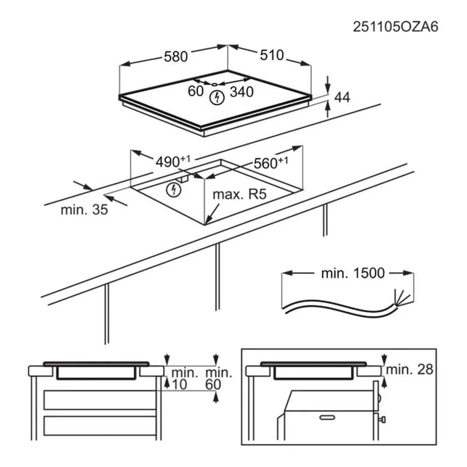 Induktsioonpliidiplaat keeduvee anduriga Electrolux EIS62453IZ, 60 cm, 4 tsooni, matt must SaphirMatt klaas, puutetundlik Slider, PowerBoost, taimer, lapseklukk – 11