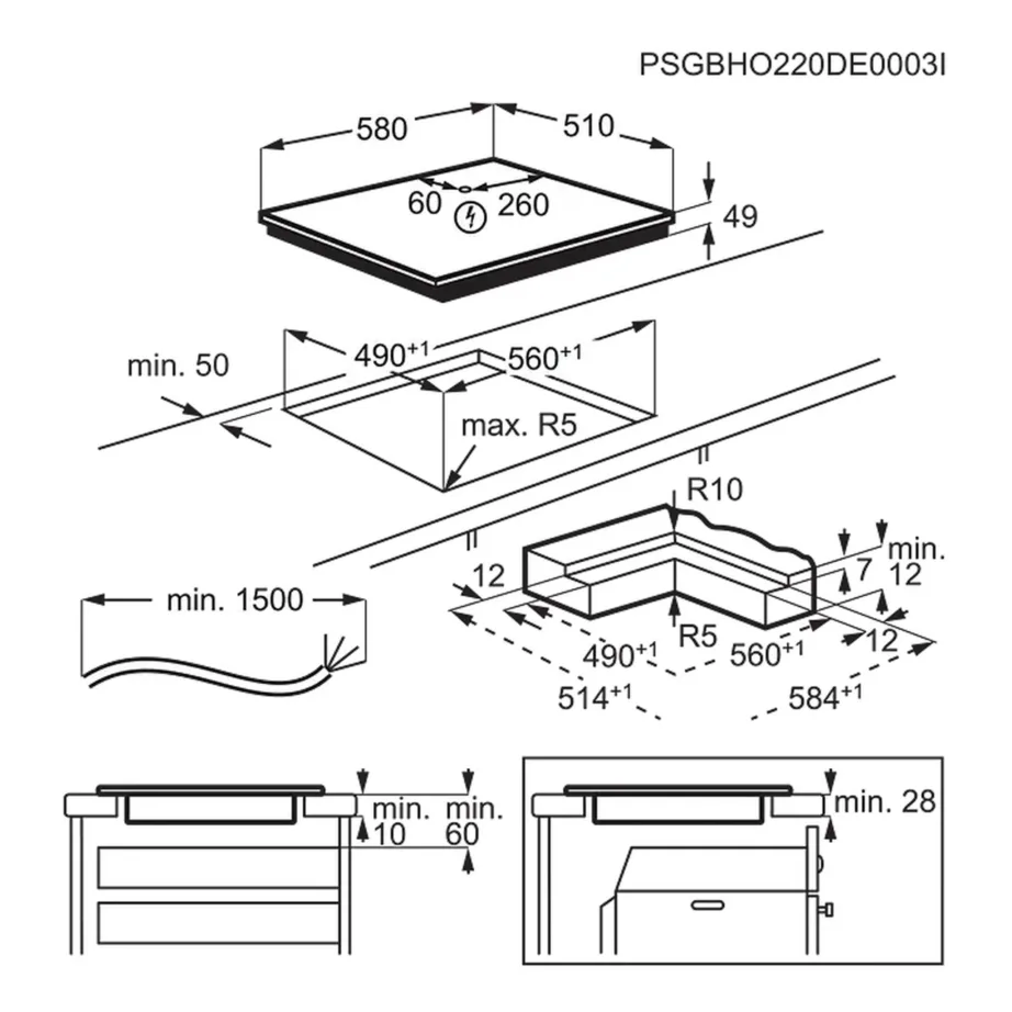 Induktsioonpliidiplaat keeduvee anduriga Electrolux EIS62453IZ, 60 cm, 4 tsooni, matt must SaphirMatt klaas, puutetundlik Slider, PowerBoost, taimer, lapseklukk – 12