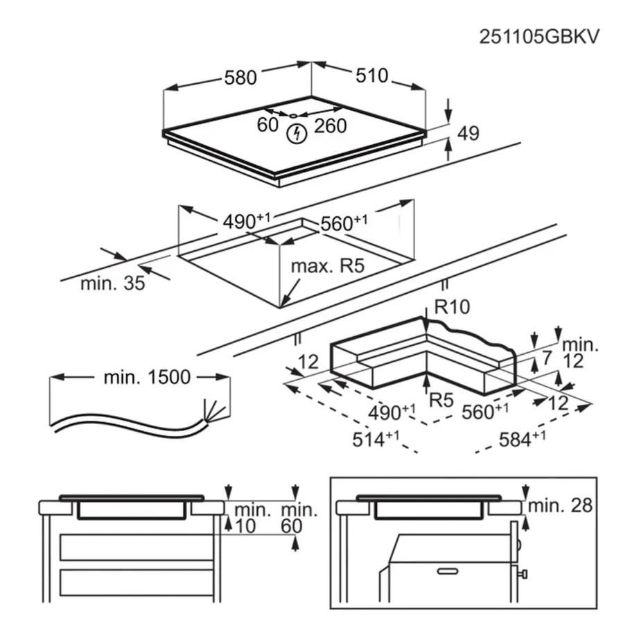 Induktsioonpliidiplaat keeduvee anduriga Electrolux EIS62453IZ, 60 cm, 4 tsooni, matt must SaphirMatt klaas, puutetundlik Slider, PowerBoost, taimer, lapseklukk – 10