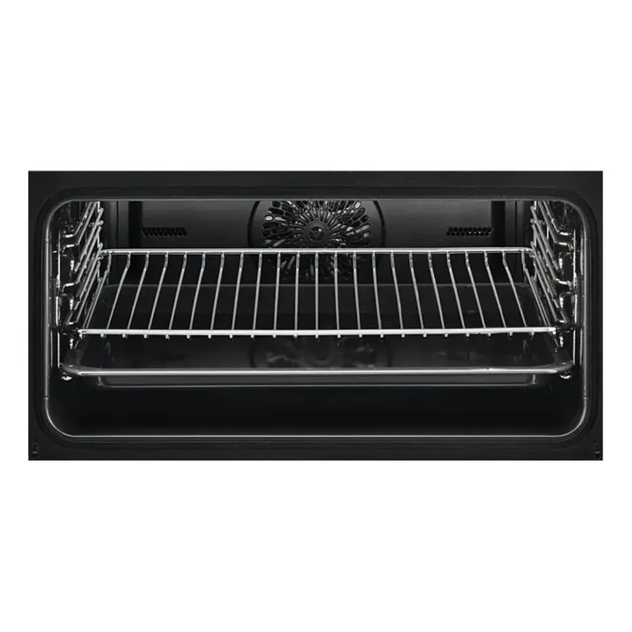 Integreeritav kompaktne ahi-mikrolaineahi Electrolux EVL6E49X, 44 l, 45 cm, 60 cm lai, kuumaõhk ja grill, 10 küpsetusrežiimi, 46 automaatprogrammi, roostevaba teras/must, 1000 W mikro, 1900 W grill – 11