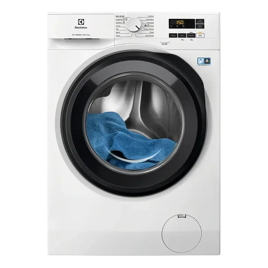 9 kg A-klassi esilaadimisega pesumasin Electrolux EW6F1492E, 1400 p/min, SensiCare koormustuvastus, aurufunktsioon, Time Manager, Rapid 20 min, inverter-mootor, valge, 60 cm - 4