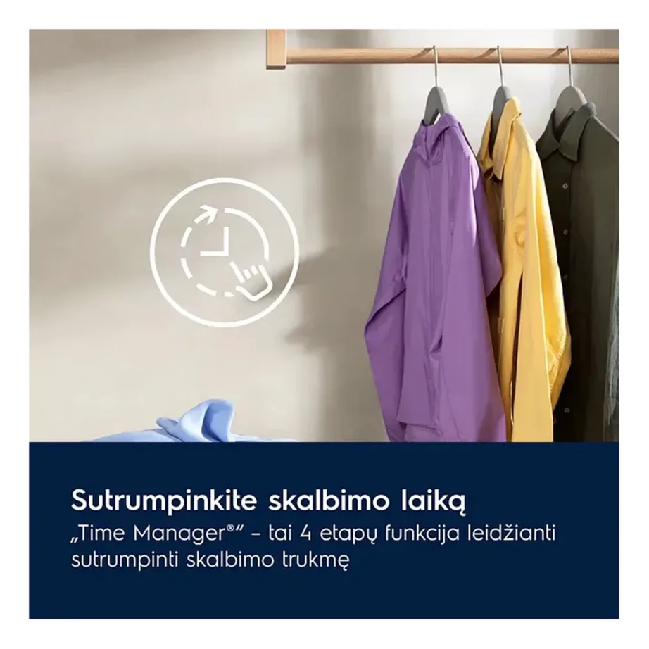 9 kg A-klassi esilaadimisega pesumasin Electrolux EW6F1492E, 1400 p/min, SensiCare koormustuvastus, aurufunktsioon, Time Manager, Rapid 20 min, inverter-mootor, valge, 60 cm - 6