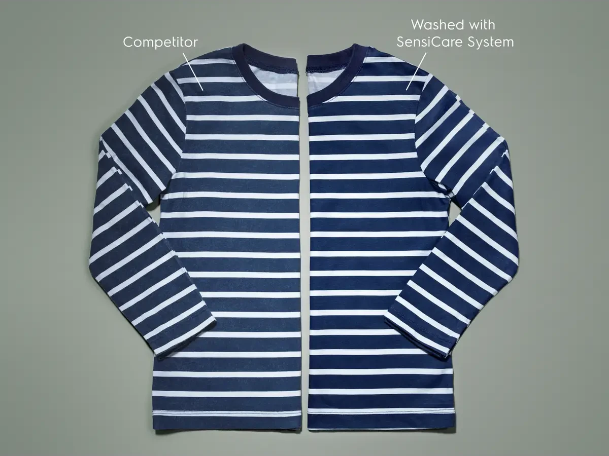 SensiCare süsteem kohandab pesutsükli pikkust vastavalt pesukogusele