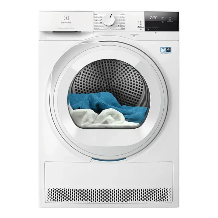 Soojuspumbaga kondentskuivati õrnadele rõivastele ELECTROLUX EW7D283VE, 8 kg, A++, DelicateCare, SensiCare, MixCare, Hygiene, EasyClean filter, inverter-mootor, valge, 60 cm – 5