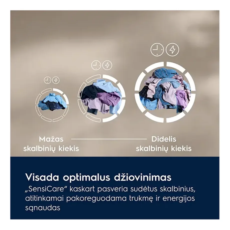 Soojuspumbaga kondentskuivati õrnale pesule ELECTROLUX EW7D385UCE, 8 kg, A+++ / B, Wi-Fi, valge, 60x85x65.9 cm, 63 dB – 6