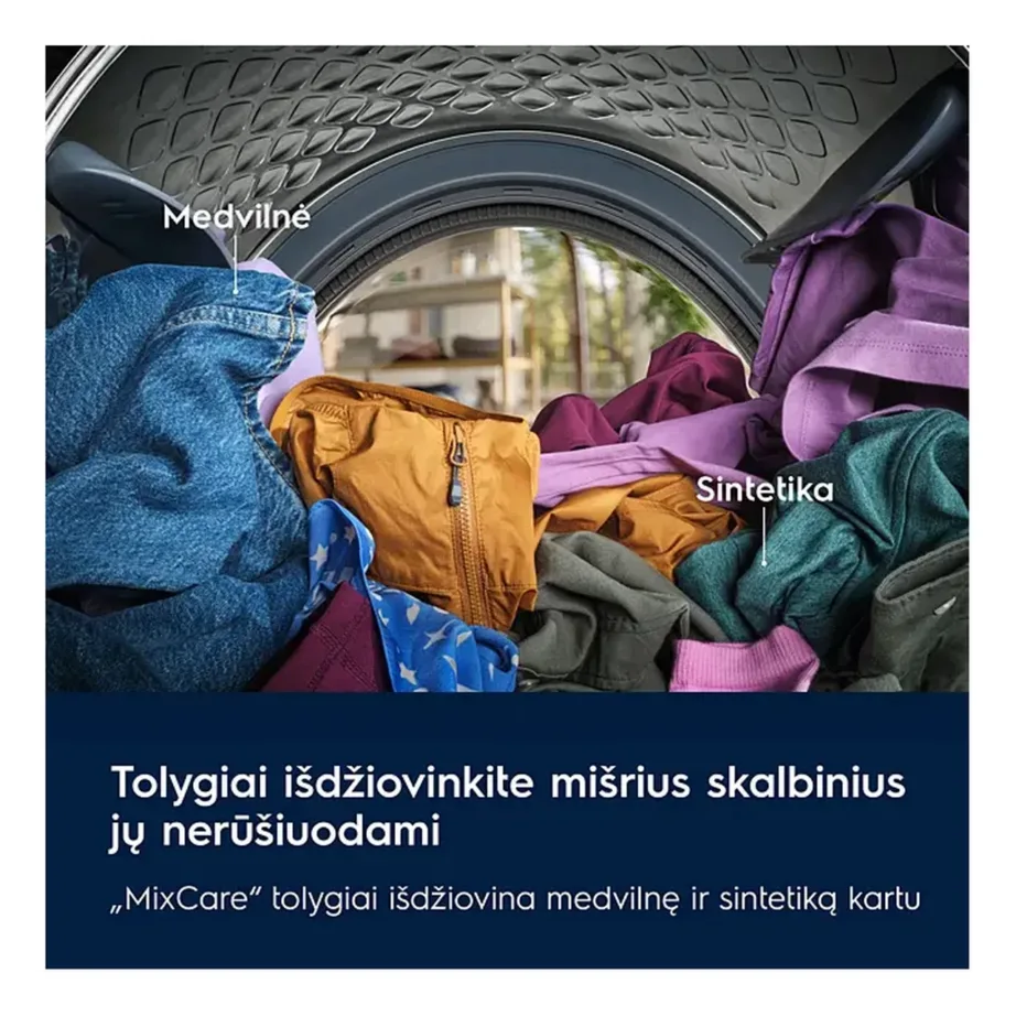 9 kg soojuspumba kondensatsioonkuivati ELECTROLUX EW7D394UCE, DelicateCare, SensiCare, MixCare, A+++ energiaklass, Wi-Fi, valge, 60 cm – 7