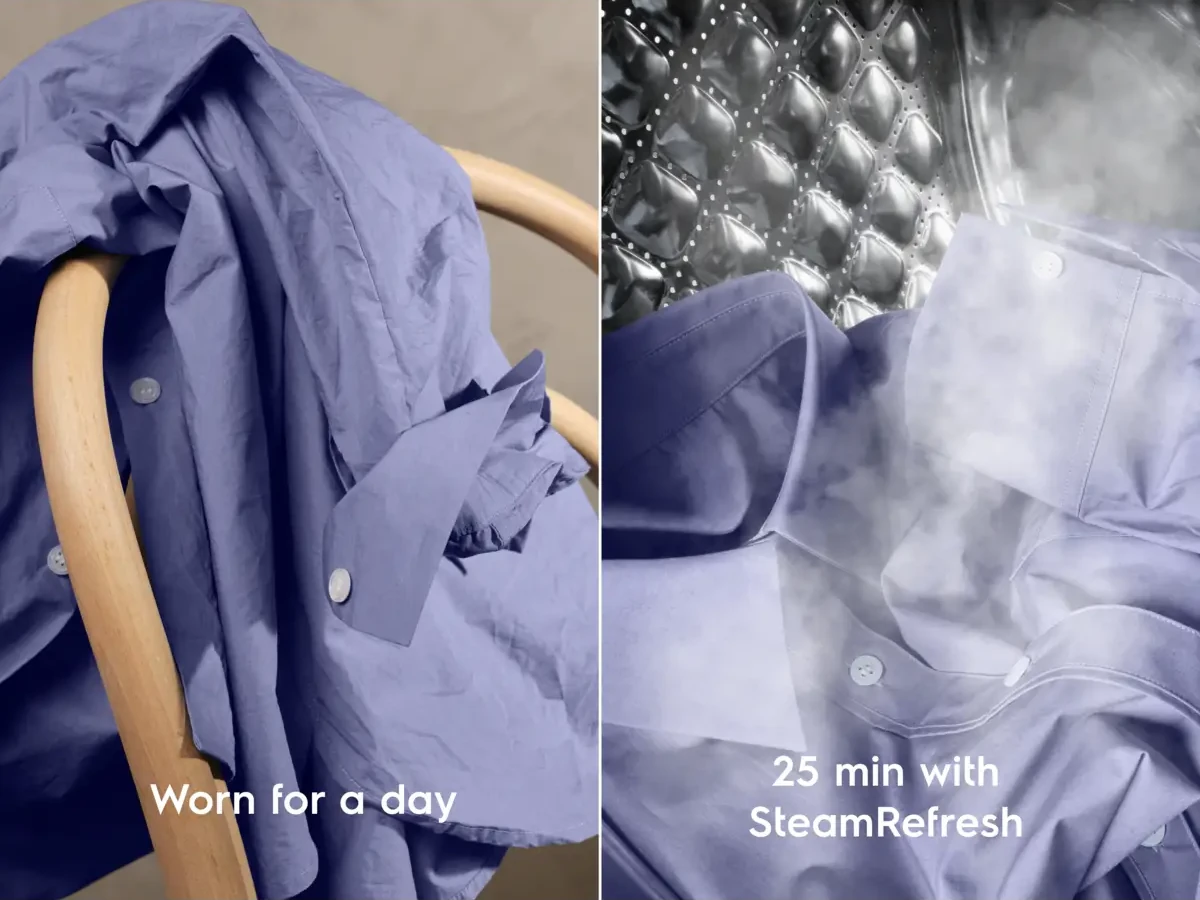 Electrolux EW7W4492E SteamRefresh auruprogramm värskendab riideid ja säästab vett