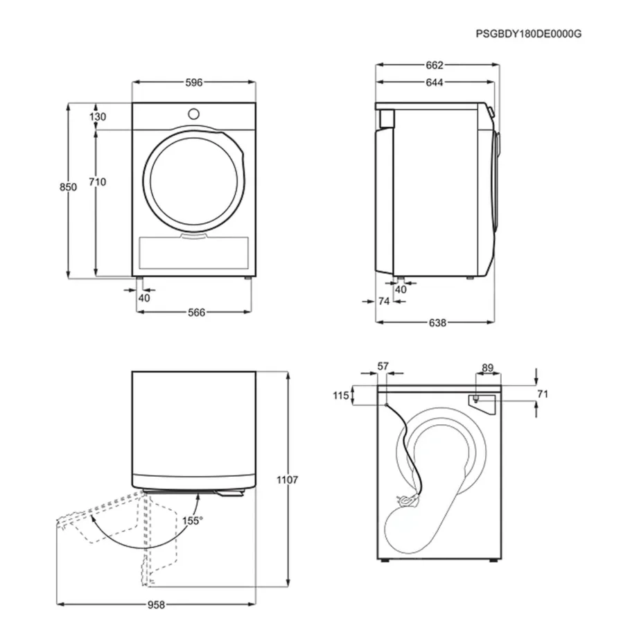 Soojuspumbaga kondenskuivati 9 kg A+++ ELECTROLUX EW8D394M, 60 cm, 63 dB, 12 programmi, SteamCare, valge – 14