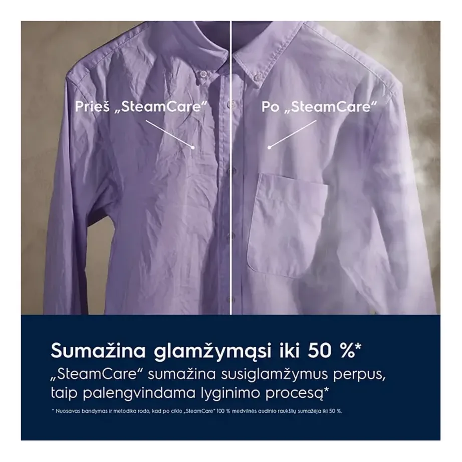 Soojuspumbaga kondenskuivati 9 kg A+++ ELECTROLUX EW8D394M, 60 cm, 63 dB, 12 programmi, SteamCare, valge – 8