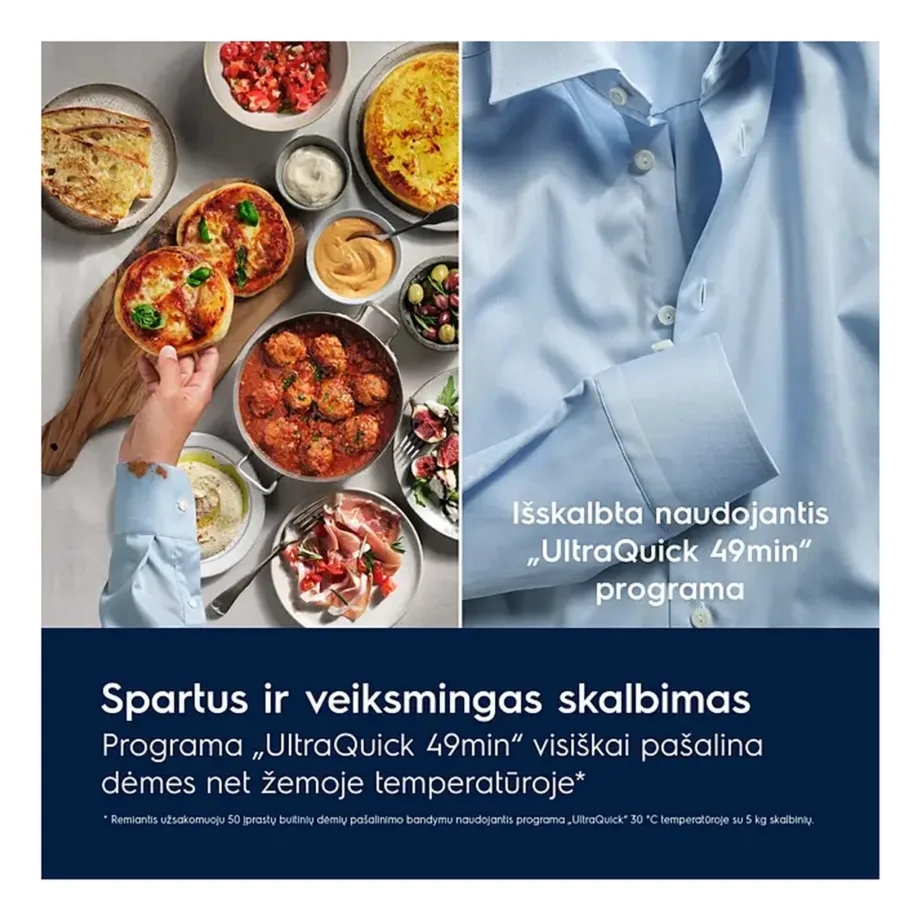 10 kg A-klassi esiklaaditav pesumasin Wi-Fi ja auruprogrammiga ELECTROLUX EW8F5417SACE, 1400 p/min, AutoDose, SteamRefresh, 60 cm lai, 72 dB, valge – 6