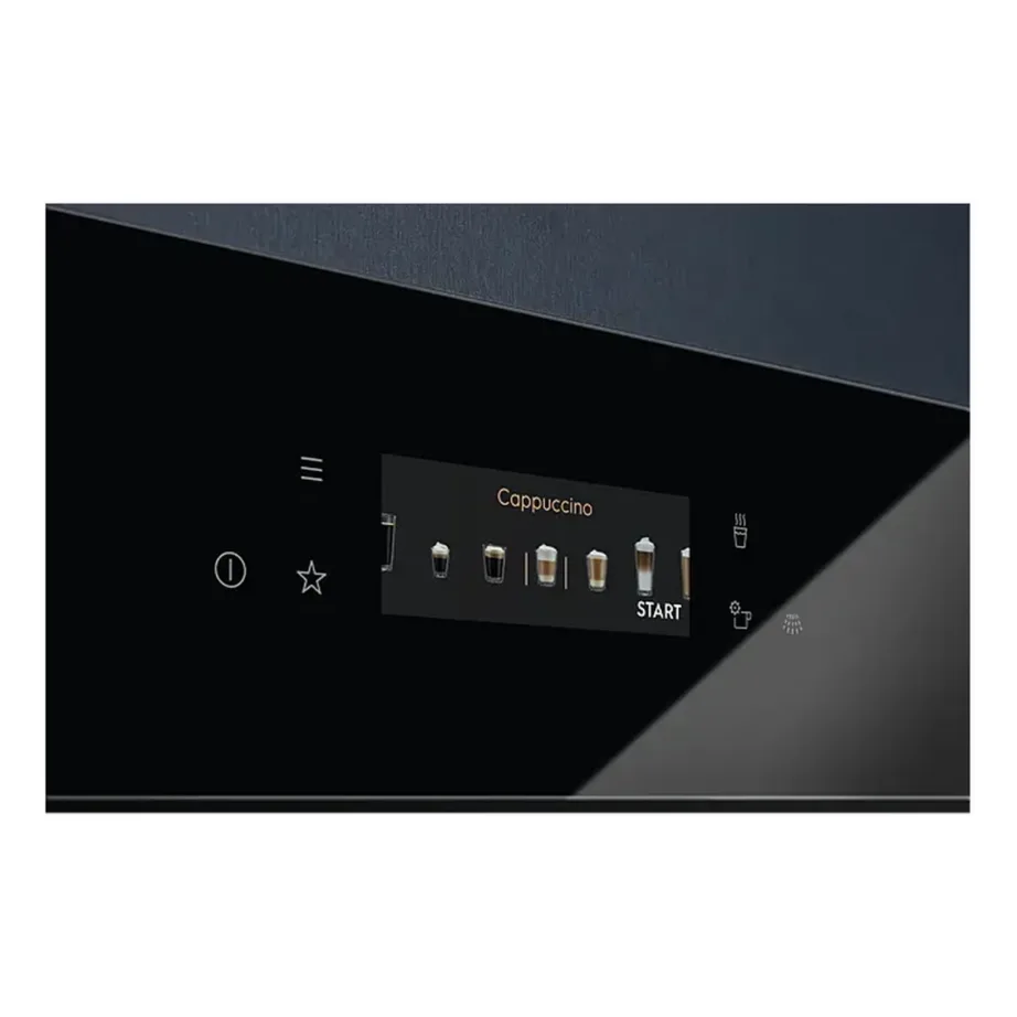 Integreeritav automaatne kohvimasin 15 bar Electrolux KBC85Z, 2,5 l veepaak, 350 g ubade mahuti, 16 programmi, piimakann, ekraan, must, paigaldus 45×56 cm – 4