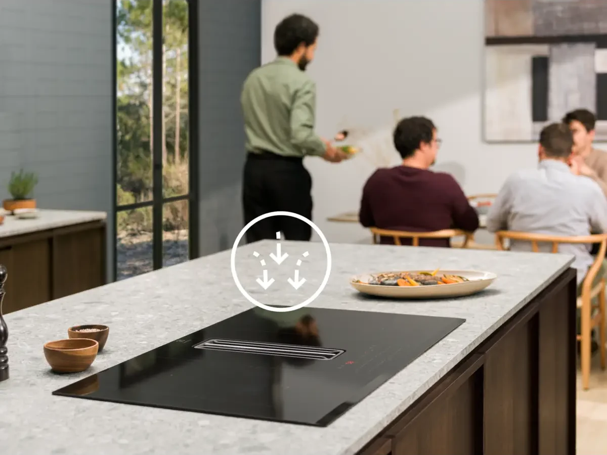 Breeze režiimiga vaikne õhupuhastus pärast toiduvalmistamist