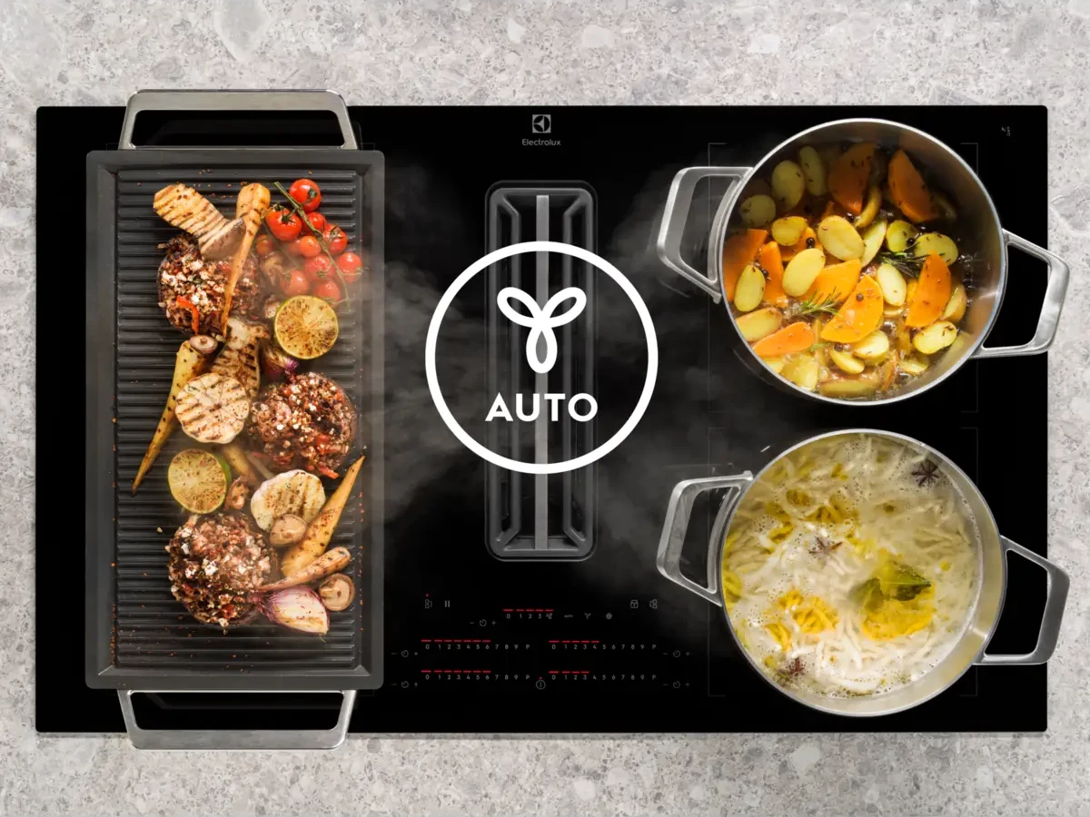 Hob2Hood tehnoloogiaga pliidiplaat ja õhupuhasti teevad koostööd