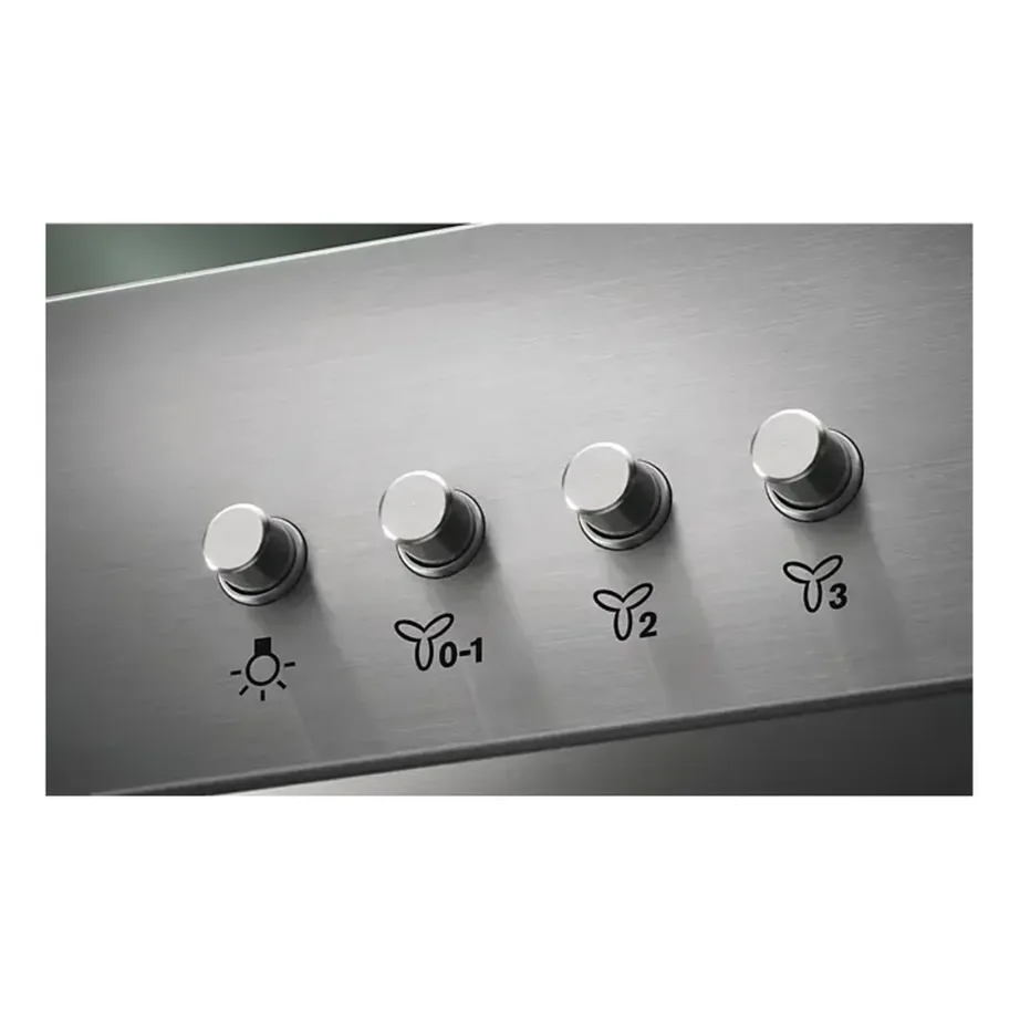 Seinale paigaldatav köögikubu LED-valgustusega ELECTROLUX LFC316X, 60 cm, korstnatüüpi, roostevaba, väljatõmme 420 m³/h, mehhaaniline juhtimine, Ø150 mm toru, pestav rasvafilter – 9