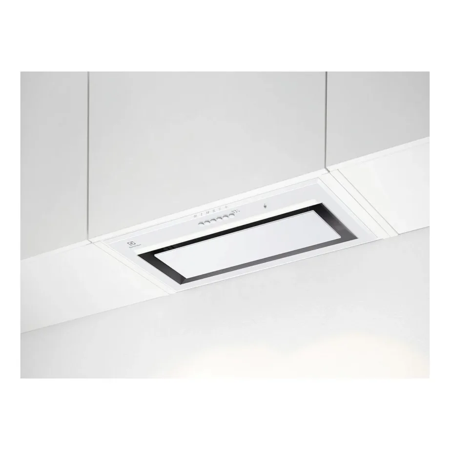 Integreeritav õhupuhasti AutoSense anduritega ELECTROLUX LFG815W, 55 cm, duct out, õhuvool kuni 650 m³/h, energiklass A, mehaaniline juhtimine, perimeertõmme, LED valgustus, valge