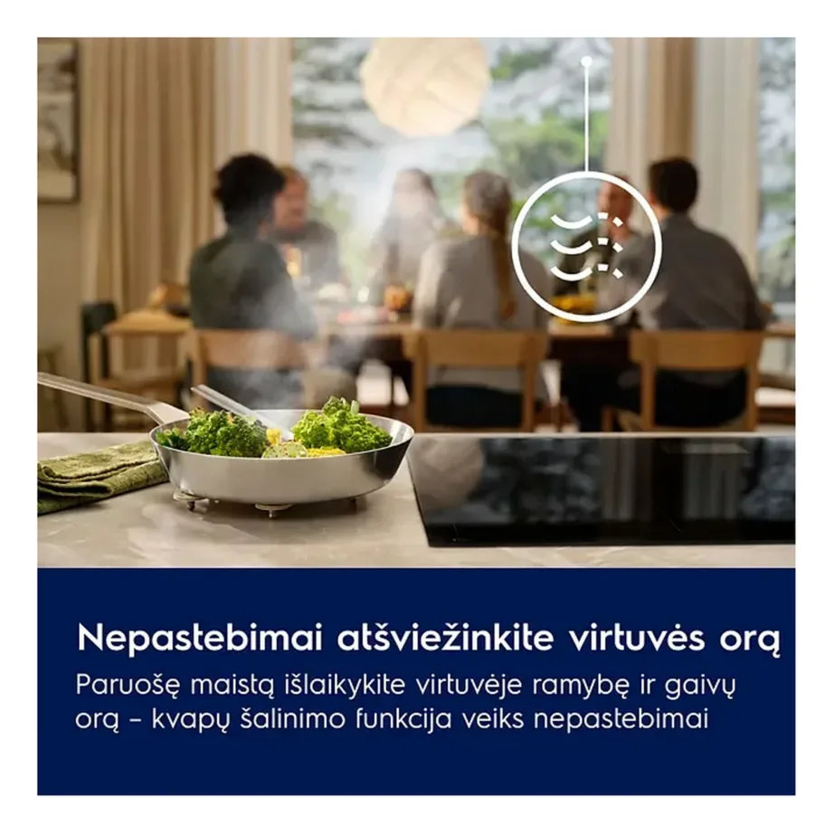 Integreeritav õhupuhasti AutoSense ja LED-valgustusega ELECTROLUX LFG825K, 55 cm, kuni 650 m3/h, energiaklass A, juhtmevaba ühendus pliidiplaadiga, must – 3