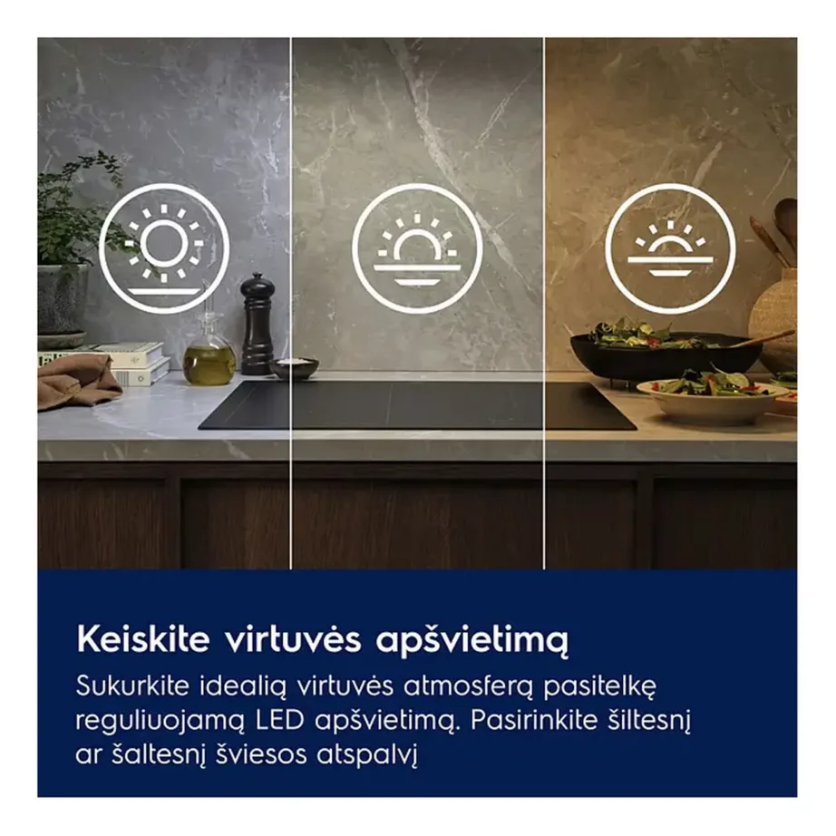 Integreeritav õhupuhasti AutoSense ja LED-valgustusega ELECTROLUX LFG825K, 55 cm, kuni 650 m3/h, energiaklass A, juhtmevaba ühendus pliidiplaadiga, must – 6
