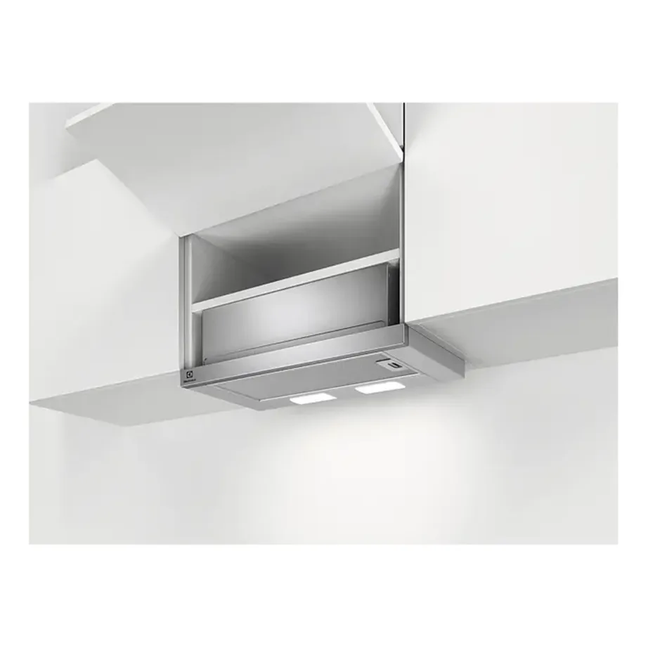 Integreeritav väljatõmmatav õhupuhasti Electrolux LFP226S, 60 cm, kanaliga ühendatav, õhuhulk 150–330 m³/h, LED valgustus, pestav rasvafilter, hall – 5
