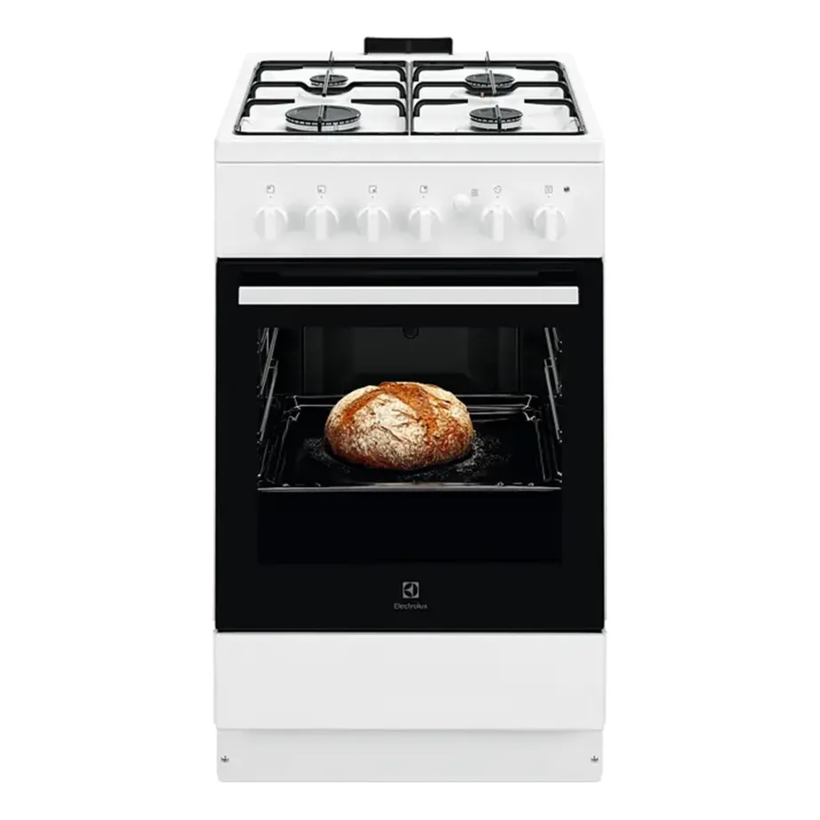 Vabaltseisev gaasipliit elektrigrilliga ELECTROLUX LKG500013W, 50 cm, 4 gaasipõletit, 59 l gaasiahju maht, A energiaklass, emailrestid, valge – 4
