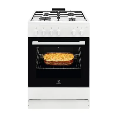 Gaasipliit elektrigrilli ja katalüüspuhastusega ELECTROLUX LKG604012W, 60 cm, 59 l gaasiahju maht, 4 põletit,