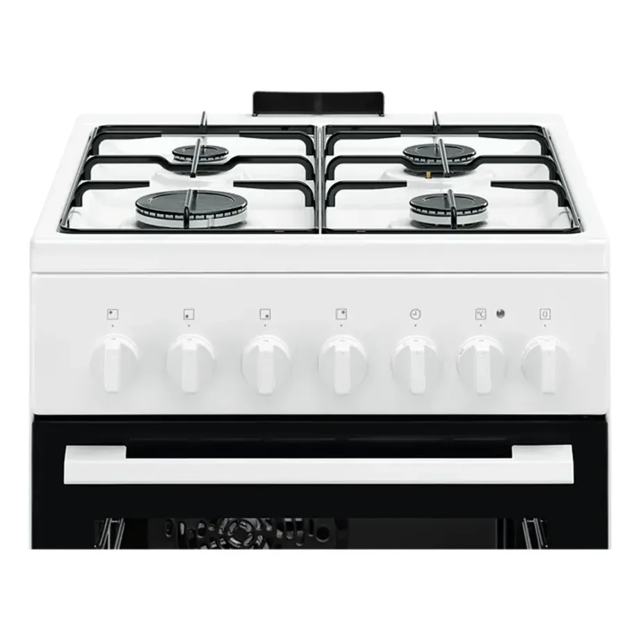 Gaasipliit elektriahjuga 50 cm ELECTROLUX LKK520032W, 4 gaasipõletit, 57 L A-klassi ahi, pöördõhk, nõudesahtel, valge – 9