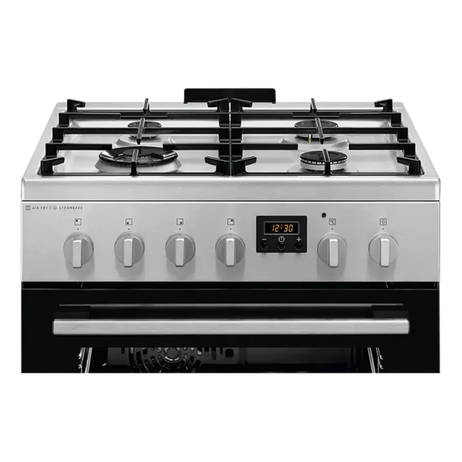 Gaasipliit elektriahju ja SteamBake funktsiooniga ELECTROLUX LKK664220X, 60 cm, 58 l, AirFry, katalüütiline puhastus, 4 keeduala, malmrestid, roostevaba teras – 7