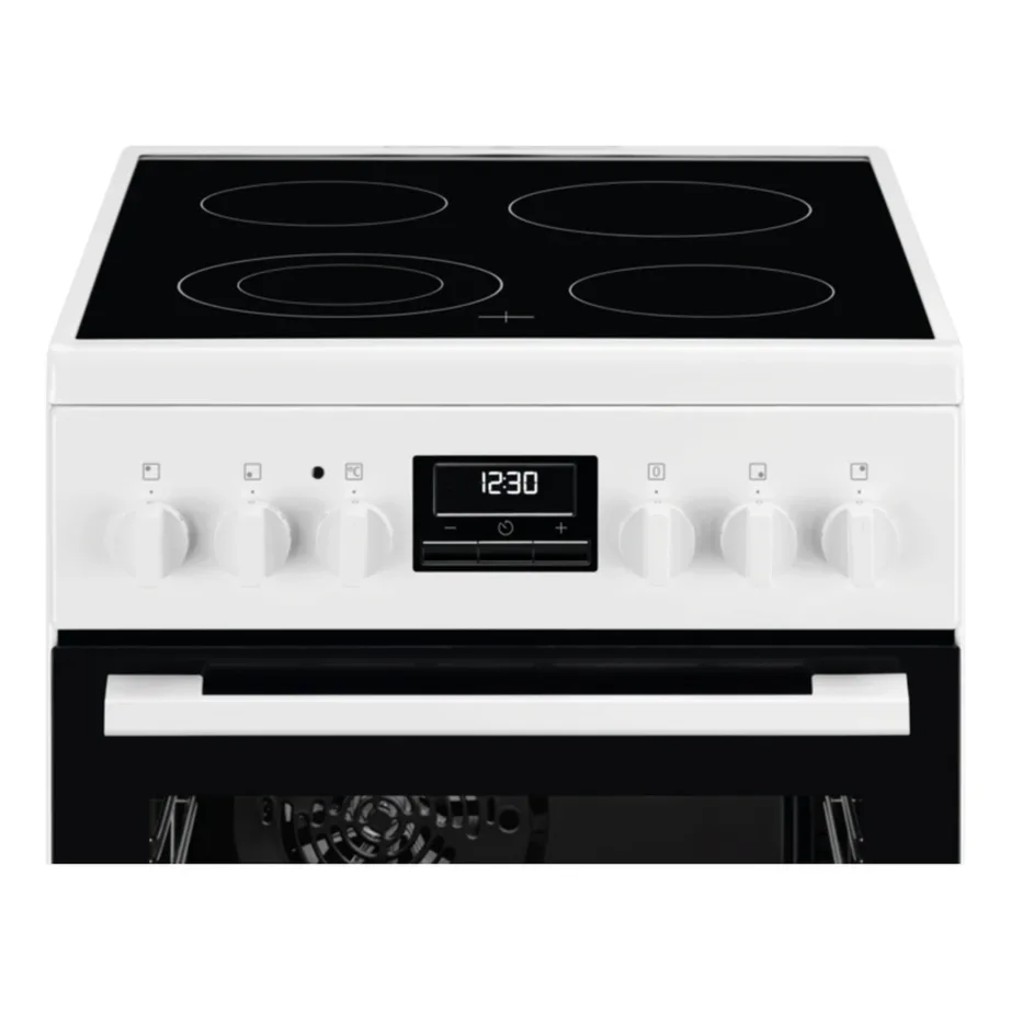 Klaaskeraamiline elektripliit pöördõhuga ahjuga ELECTROLUX LKR540266W, 50 cm, 57 l, 4 keeduala, A energiaklass, valge – 2