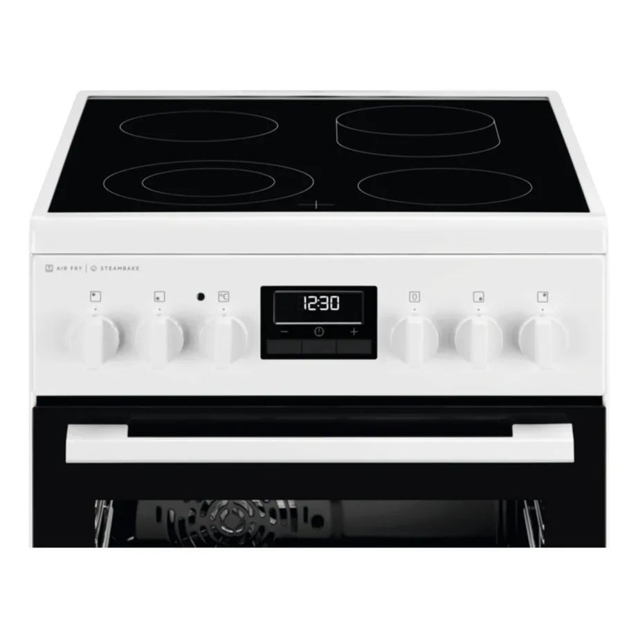 Klaaskeraamiline elektripliit SteamBake ja AirFry funktsiooniga ELECTROLUX LKR564277W, 50 cm, 58 l elektriahi, konvektsioon, katalüütiline puhastus, valge – 2