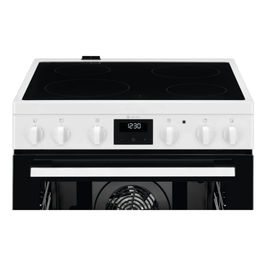 Elektripliit klaaskeraamilise keedupinna ja AirFry ahjuga ELECTROLUX LKR64023AW, 60 cm, 73 L, 4 keedutsooni, pöördõhk, Aqua Clean, LED taimer, A-klass, valge – 2