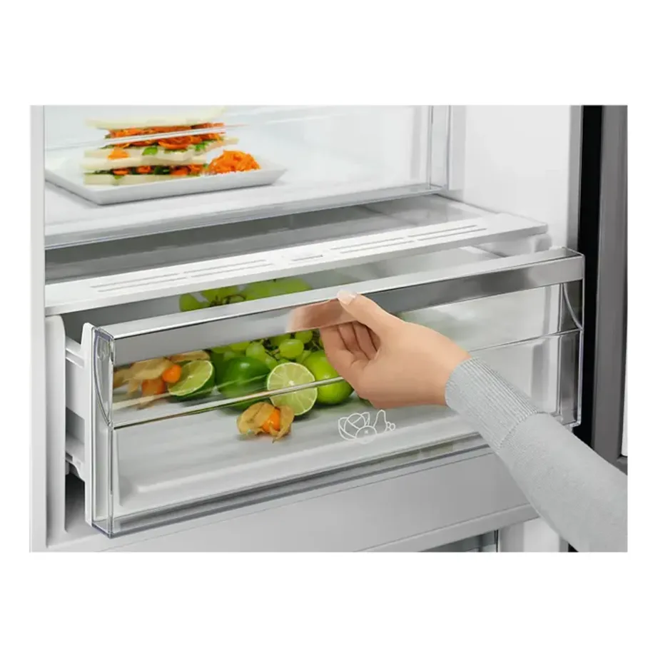 Külmik-sügavkülmik NoFrost ühtlase õhuringlusega ELECTROLUX LNT7ME36G2, alumise sügavkülmaga, 266/101 L, inverterkompressor, 38 dB, E-kl, LED-valgustus, valge klaas, 201×59.5×66.2 cm - 12