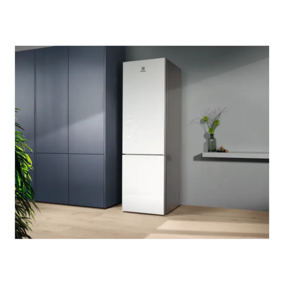 Külmik-sügavkülmik NoFrost ühtlase õhuringlusega ELECTROLUX LNT7ME36G2, alumise sügavkülmaga, 266/101 L, inverterkompressor, 38 dB, E-kl, LED-valgustus, valge klaas, 201×59.5×66.2 cm - 3