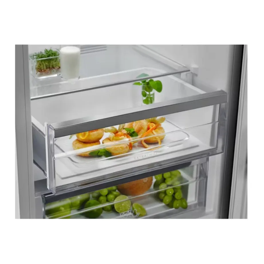 Külmik-sügavkülmik NoFrost ühtlase õhuringlusega ELECTROLUX LNT7ME36G2, alumise sügavkülmaga, 266/101 L, inverterkompressor, 38 dB, E-kl, LED-valgustus, valge klaas, 201×59.5×66.2 cm - 4