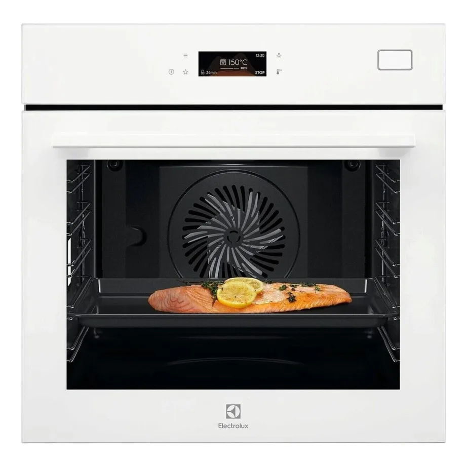 Integreeritav täisauruahi SteamPro ELECTROLUX LOB8S38V, 70 l, A++, 60 cm, valge, EXCite puutetundlik TFT-ekraan, aurupuhastus, 236 automaatsed programmid, 950 ml veepaak, pehme sulgumisega uks