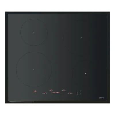 60 cm induktsioonpliidiplaat 4 tsooni ja bridge-tsooniga ELICA PRIMIS 604 PLUS RAW, vitrokeramika, must matt,