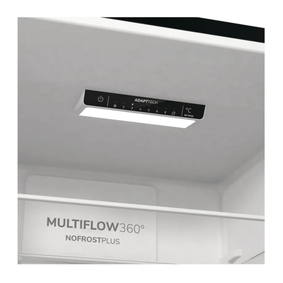 NoFrost eraldiseisev külmik sügavkülmaga all Gorenje NRK6202EBXL4, 200 cm, 60 cm, 235/96 L, E-kl, 38 dB, must, LED-valgustus, ümberpööratavad uksed, 3 sügavkülmasahtlit, kiirkülmutus – 4