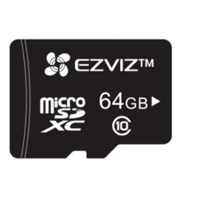 EZVIZ CS-CMT-CARDT64G-D 32 GB microSDXC UHS-I U3 Class 10 must mälukaart, 90 MB/s lugemis- ja 50 MB/s kirjutamiskiirus, veekindel ja põrutuskindel
