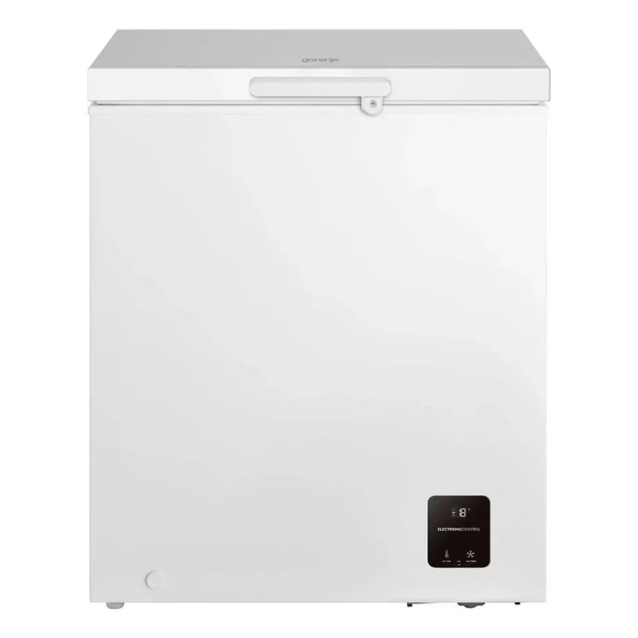 Kompaktne sügavkülmkirst 142 l GORENJE FH14EAW, vabadseisev, 65 cm lai, energiatõhususklass E, kiire külmutus, LED-valgustus, lukustatav kaas, 40 dB, valge