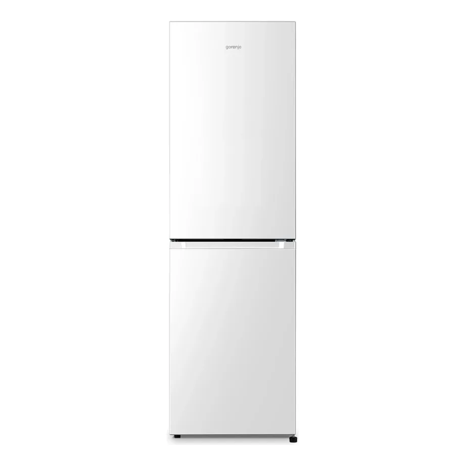 NoFrost külmik sügavkülmaga Gorenje NRK418ECW4, 55 cm, 256 l, valge, energiatõhususklass E, LED-valgustus, 41 dB müra, ümber tõstetavad uksed