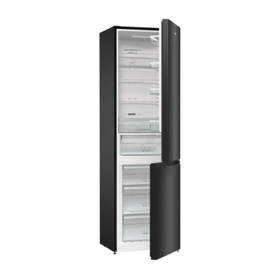 NoFrost külmik alumise sügavkülmaga Gorenje NRK620EABXL4, 200 cm, 60 cm, 235/96 L, energiatõhususklass E, must, LED-valgustus, pööratavad uksed, 38 dB – 3