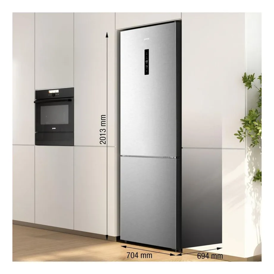 Täis NoFrost külmik-sügavkülmik alumise sügavkülmaga GORENJE NRK720EAXL4, inverterkompressor, 345/150 l, 75 cm lai, LED-valgustus, E energiklass, ekstern puutejuhtimine – 4