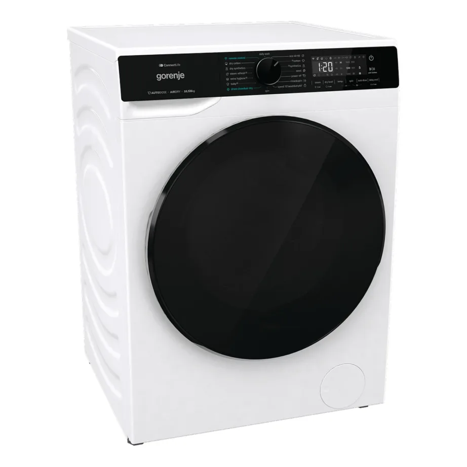 Kuivatiga pesumasin AutoDose ja Wi-Fi-ga Gorenje WD2PA1X64ADAAW, 10,5/6 kg, 1400 p/min, energiaklass A/D, 60 cm, invertermootor, aurufunktsioon, 16 programmi, valge