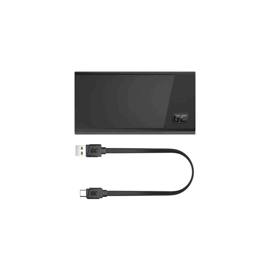 Green Cell GC PowerPlay 20S PBGC03S 20 000 mAh 22,5W must LiPo kiirlaadimisega universaalne akupank, 3x USB-C ja 1x USB-A, LED-indikaatoriga – 4