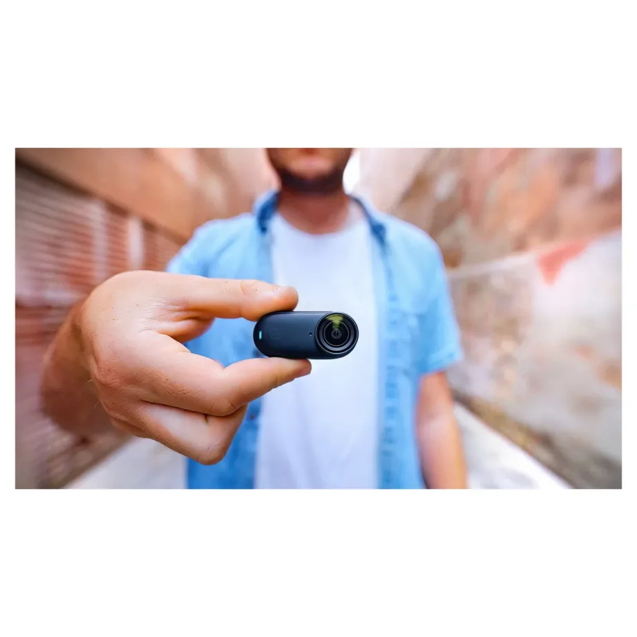 Insta360 GO 3S CINSAATA(GO3S14) 4K Ultra HD action-kaamera, must, 64GB, Wi-Fi/Bluetooth, 2.2-tolline puuteekraan, IPX8, 630 g, Android/iOS-iga ühilduv – 4