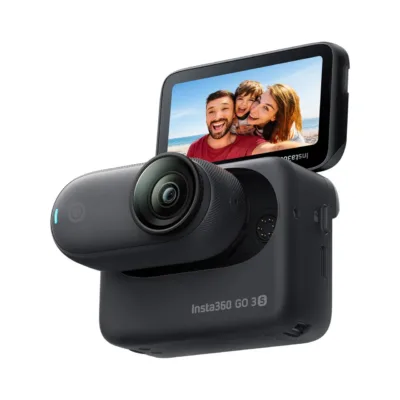 Insta360 GO 3S CINSAATA(GO3S14) 4K Ultra HD action-kaamera, must, 64GB, Wi-Fi/Bluetooth, 2.2-tolline puuteekraan, IPX8, 630 g, Android/iOS-iga ühilduv